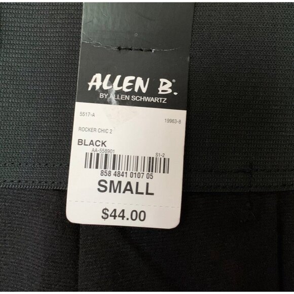 Allen B. Embellished Black With Silver Studs A-Line Skirt  Back Zip Size Small - Picture 4 of 4